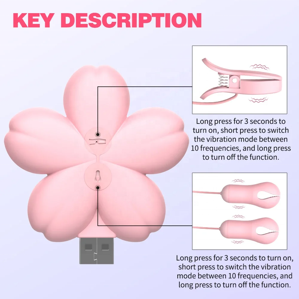 Vibrating Nipple Clamp Breast Massage Female Masturbation Stimulate Clit Adult Games Sex Toys For Women Couples Nipple Vibrator