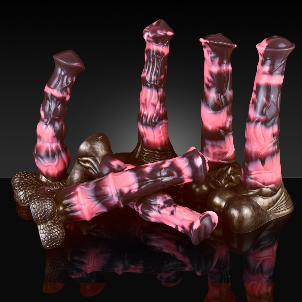 NNSX fantasy color horse dildo soft silicone anal sex toys big knot animal penis long anal plug for adult women G-spot stimulate