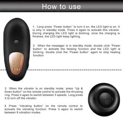 UNIMAT 8 Vibrating Modes Remote Control Electronic Prostate Vibrator Anal Sex Toys for Man Massage