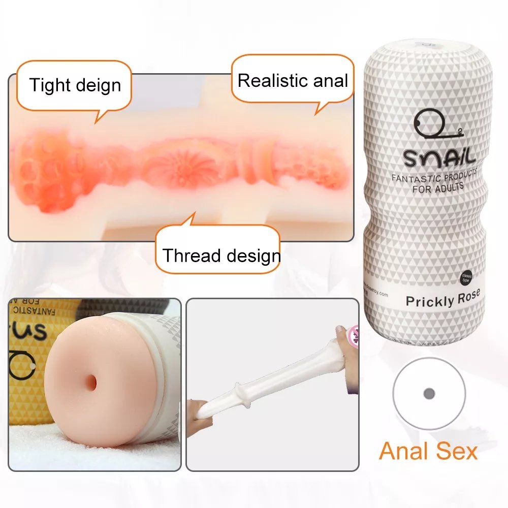 Snail Male Masturbators Cup Adult Sex Toys Mini Masturbation Cup Pussy Vibration For Men