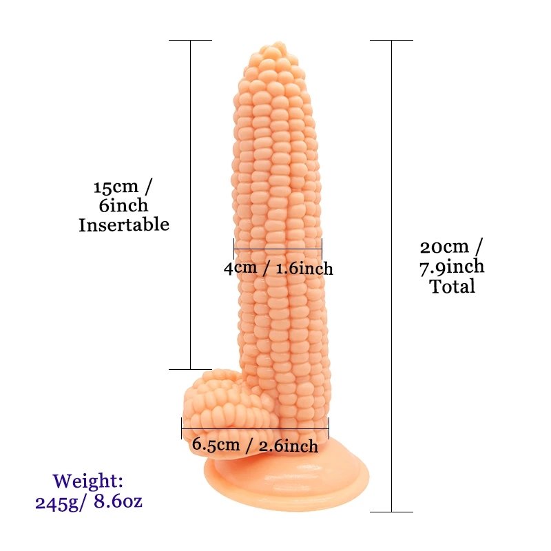 Anal Plug With Suction Cup Vegetables Dildo Sex Toys For Women Vagina G-Spot Massage Masturbator Corn Dildo