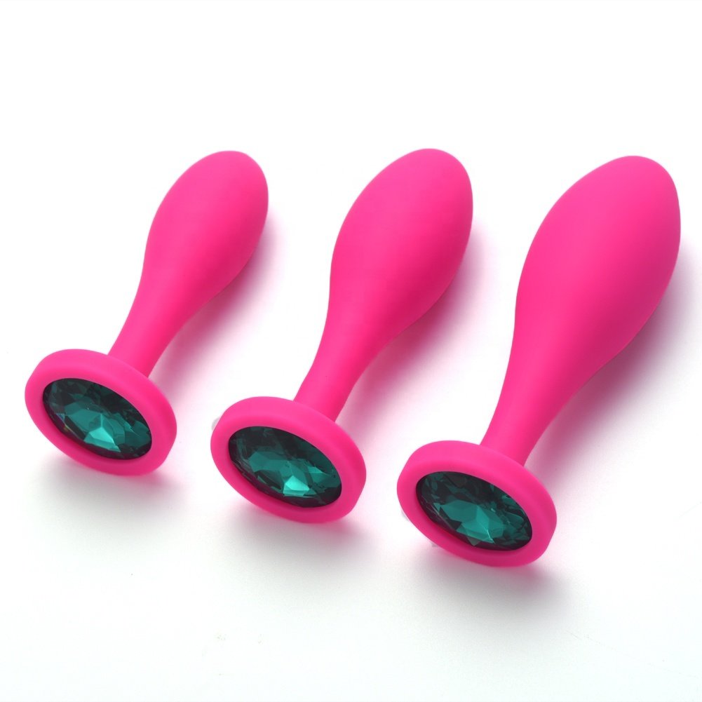 Drop Shipping Silicone Anal Sex Toys Water Drop Design Black Anal Massager Butt Plug Anal Plug Set