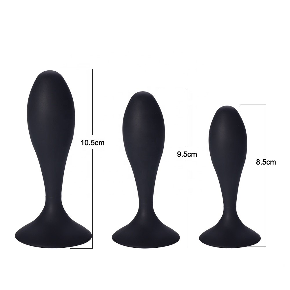 Drop Shipping Silicone Anal Sex Toys Water Drop Design Black Anal Massager Butt Plug Anal Plug Set