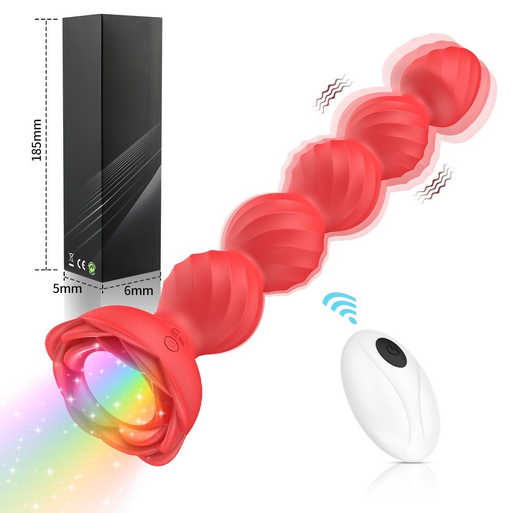 App Control Anal Plug Vibrator Wireless Led Flashing Anal Beads 10 Vibrations Anal Toy Butt Plug Male Sex Toy Prostate Massager