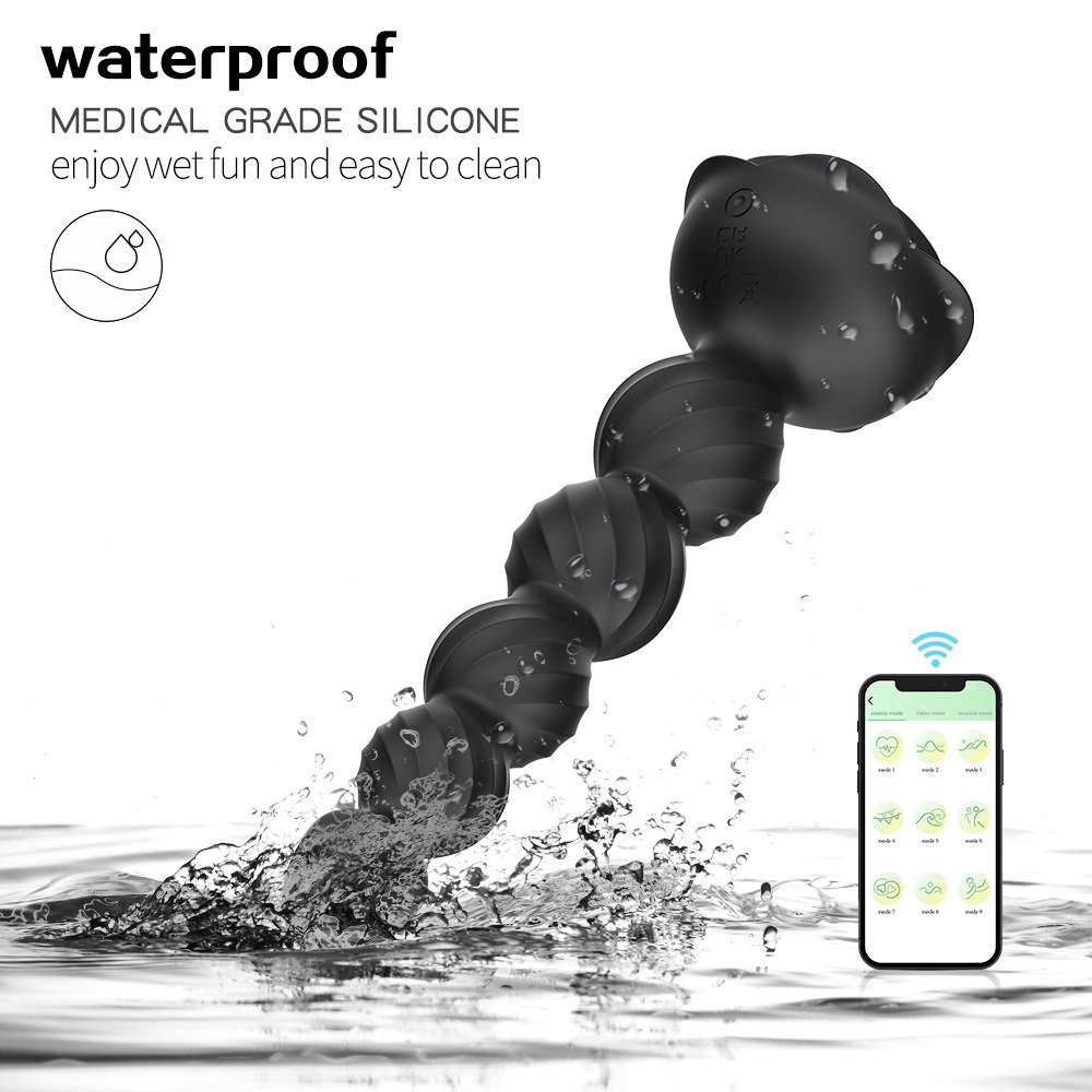 App Control Anal Plug Vibrator Wireless Led Flashing Anal Beads 10 Vibrations Anal Toy Butt Plug Male Sex Toy Prostate Massager