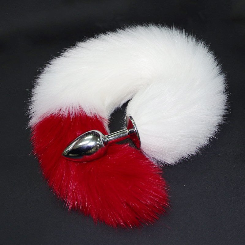 40cm Length Fox Tail Anal Plug Adult Metal Woman Sex Toys Anal Plug Underwear For Women Cat And Dog Tail