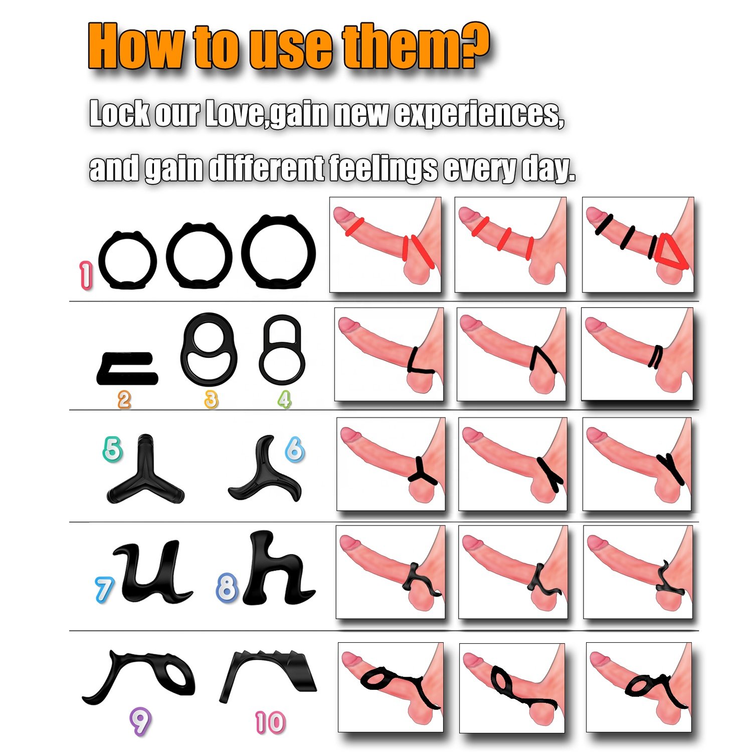SAMEYO Silicone Vibrating Cock Ring 10 Speeds Anal Plug Vibration Masturbate Adult Male Anal Sex Toys