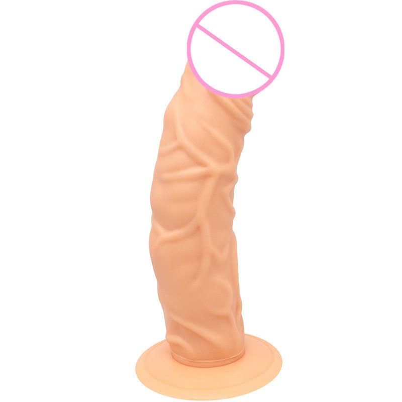 large manual penis sucker sex toys curved penis masturbation penis for woman anal expansion plug