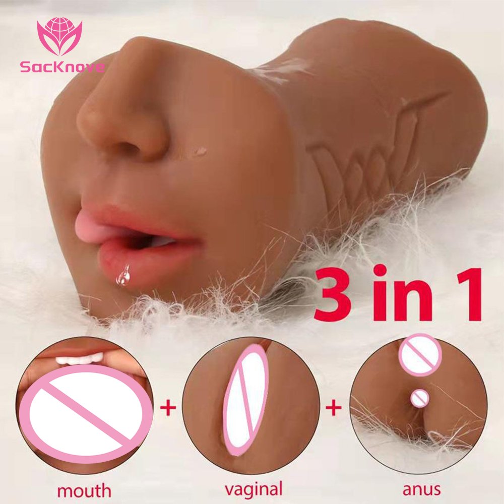 SacKnove Factory Wholesale Pocket Oral Sex Toy Mouth Anal Vagina Penis Massage Secretive Soft Rubber Masturbation Cup For Men