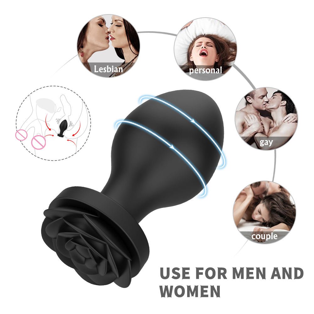 Anal Toy Rose Anal Plug Rose Butt Plug Hot Sale Plug Sex Toys for Men and Women