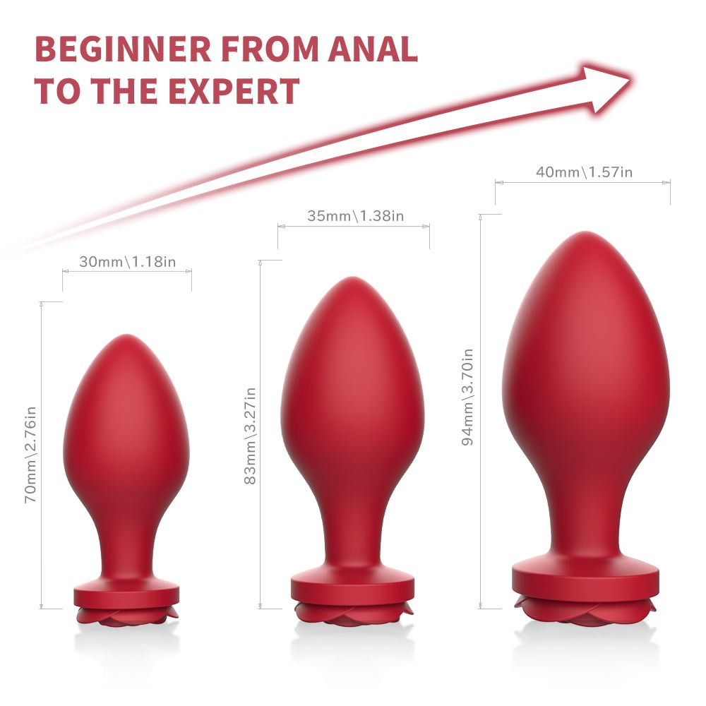 Anal Toy Rose Anal Plug Rose Butt Plug Hot Sale Plug Sex Toys for Men and Women