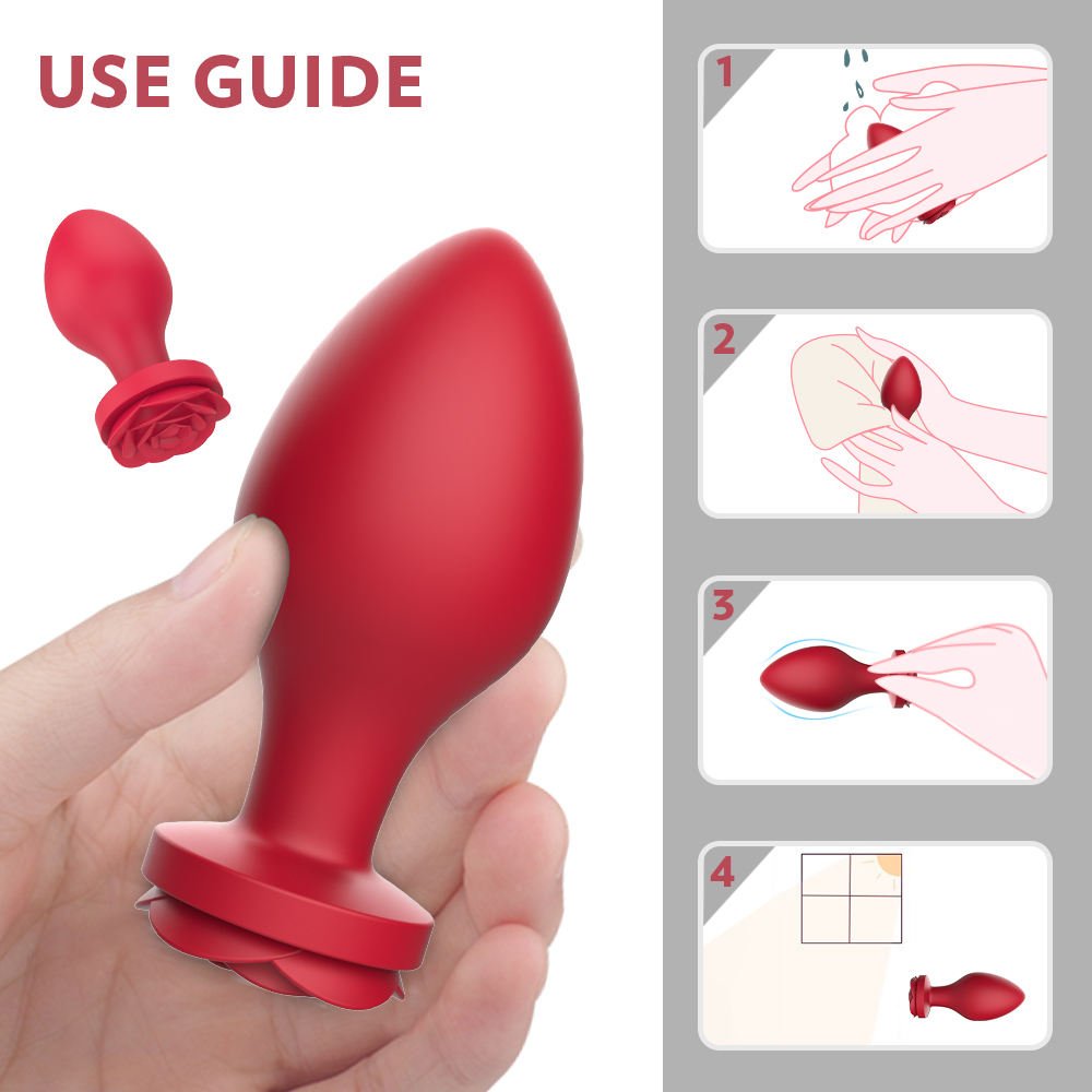 Anal Toy Rose Anal Plug Rose Butt Plug Hot Sale Plug Sex Toys for Men and Women