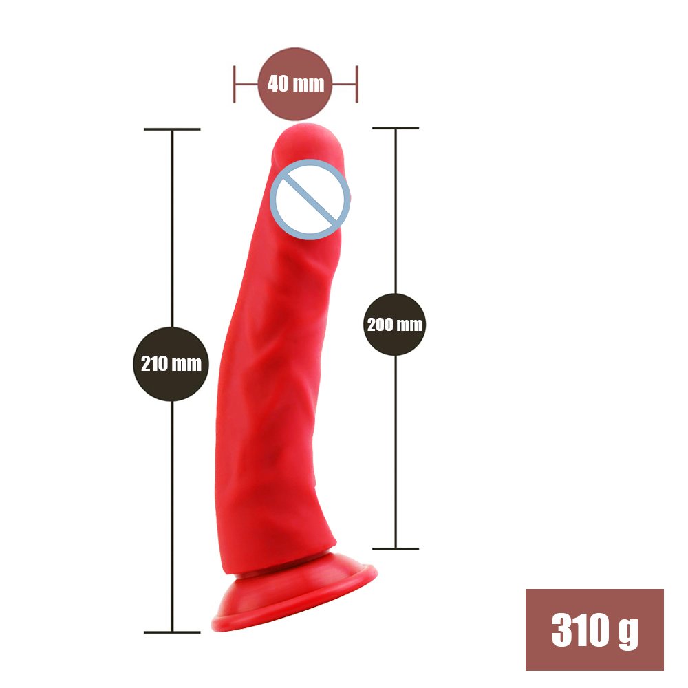 Aimitoy Realistic Colorful Dildo Female Masturbation Red Color Men Big anal Dick Liquid Silicone Artificial Penis Women Sex Toy