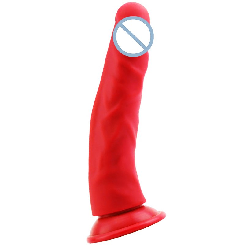 Aimitoy Realistic Colorful Dildo Female Masturbation Red Color Men Big anal Dick Liquid Silicone Artificial Penis Women Sex Toy