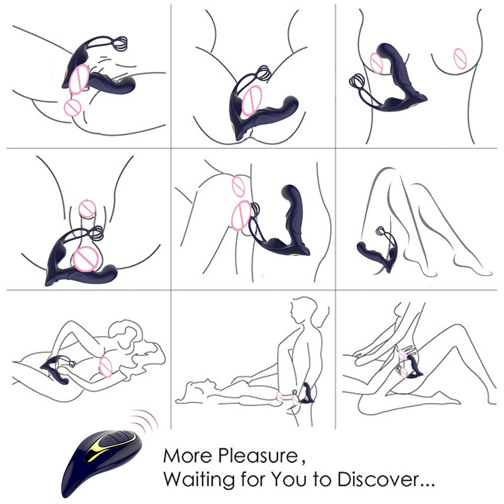 Factory Remote Control Silicone Dildo Man Cock Ring Anal Plug Toy Butt Plugs Vibrator Prostate Massager Adult Sex Toys For Mens