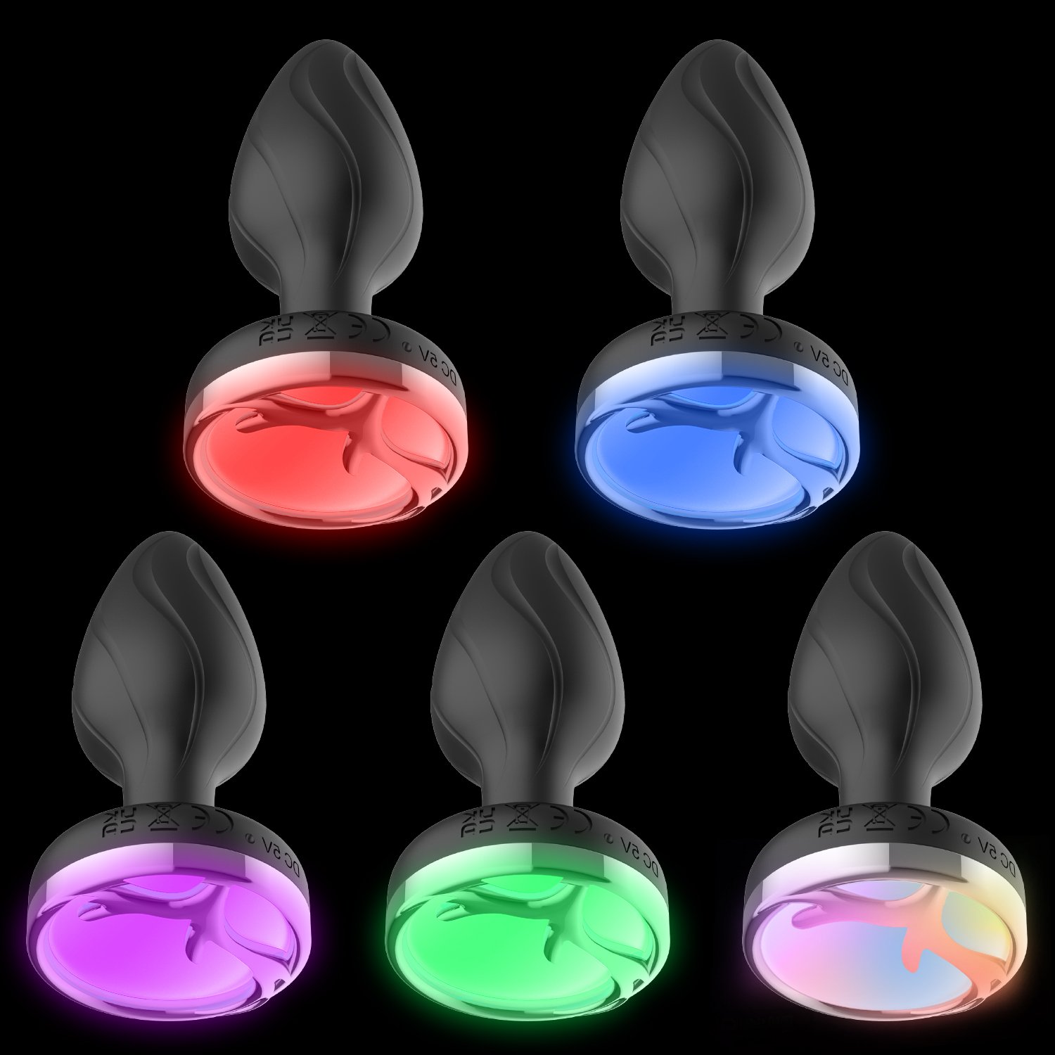 Remote Control Luminous Anal Vibrator Butt Plug Flash Light Sex Toy Led Anal Plug Flashlight Sex Toy For Men