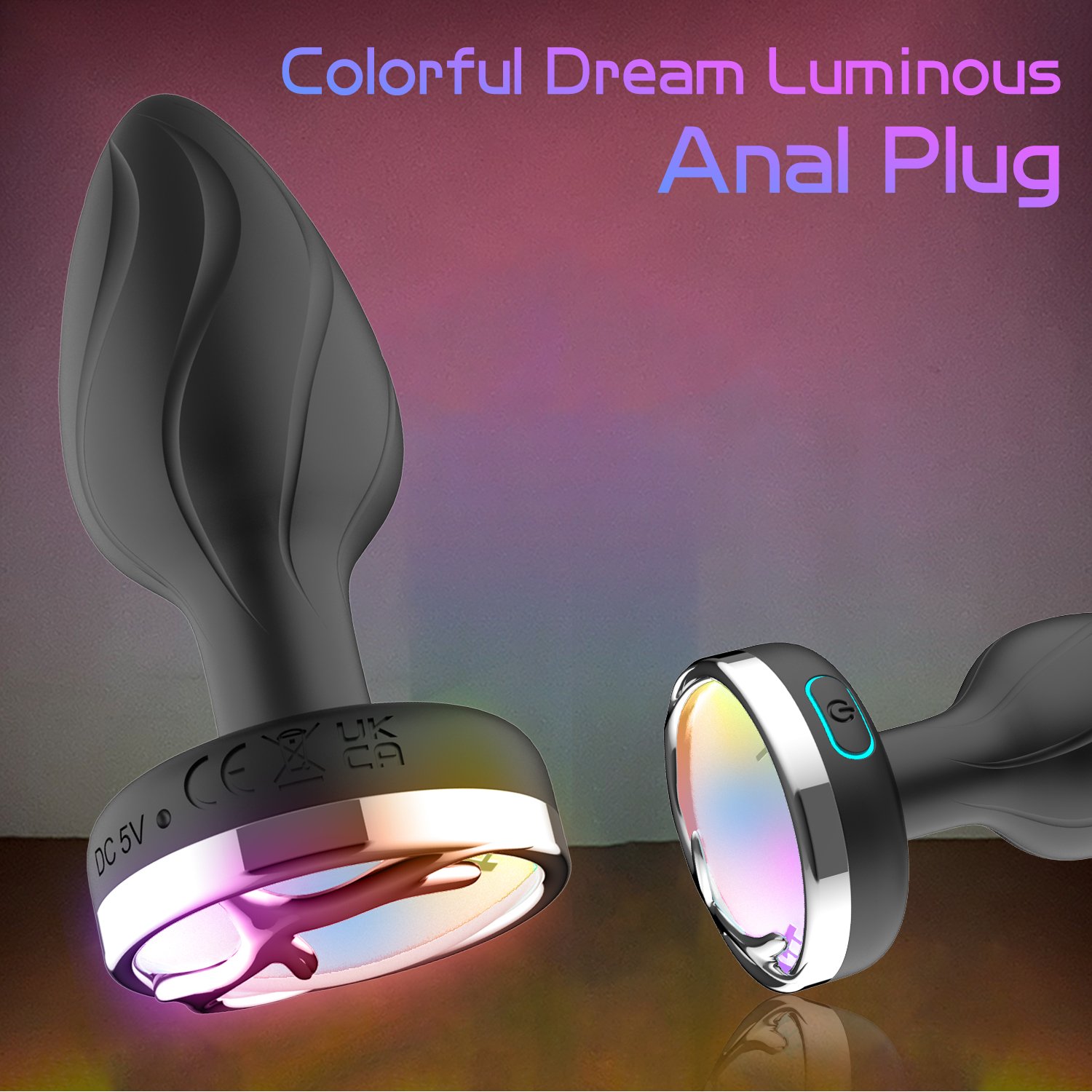 Remote Control Luminous Anal Vibrator Butt Plug Flash Light Sex Toy Led Anal Plug Flashlight Sex Toy For Men