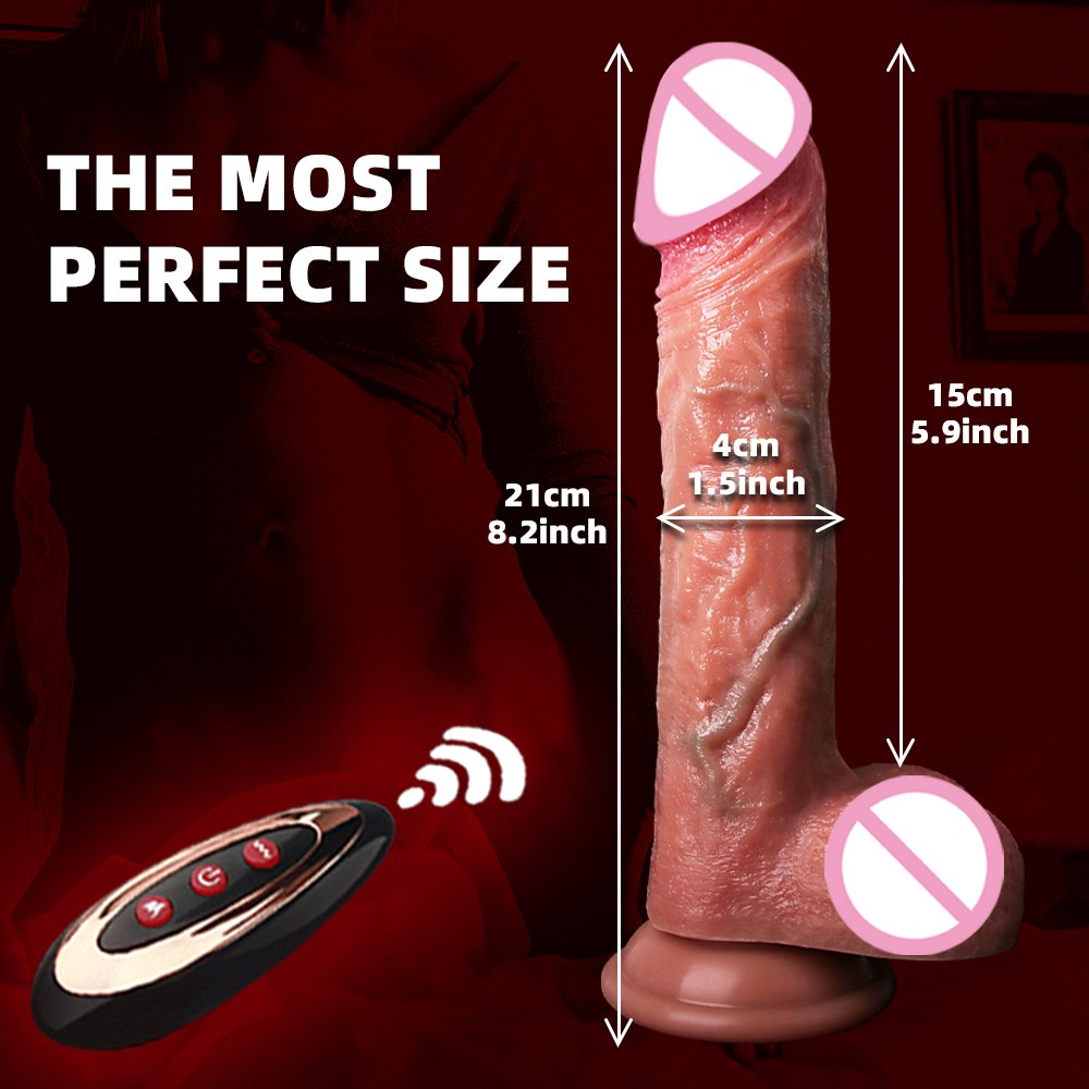 8.5 inch Realistic Dildo Vibrator Sex Toys For Women Adults Heated Silicone Massager for G-Spot Stimulator with Remote Control