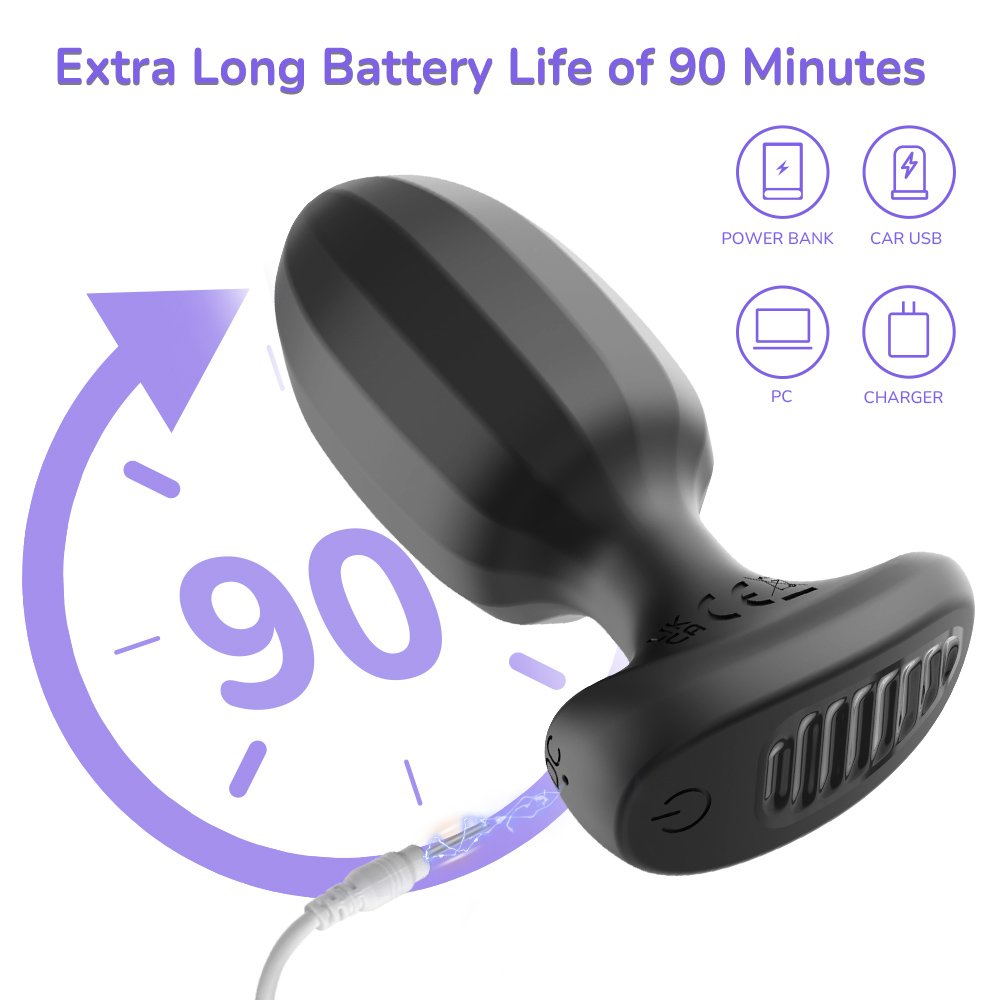 remote control electric anal plug silicone Toy anal butt plug vibrator for women and male