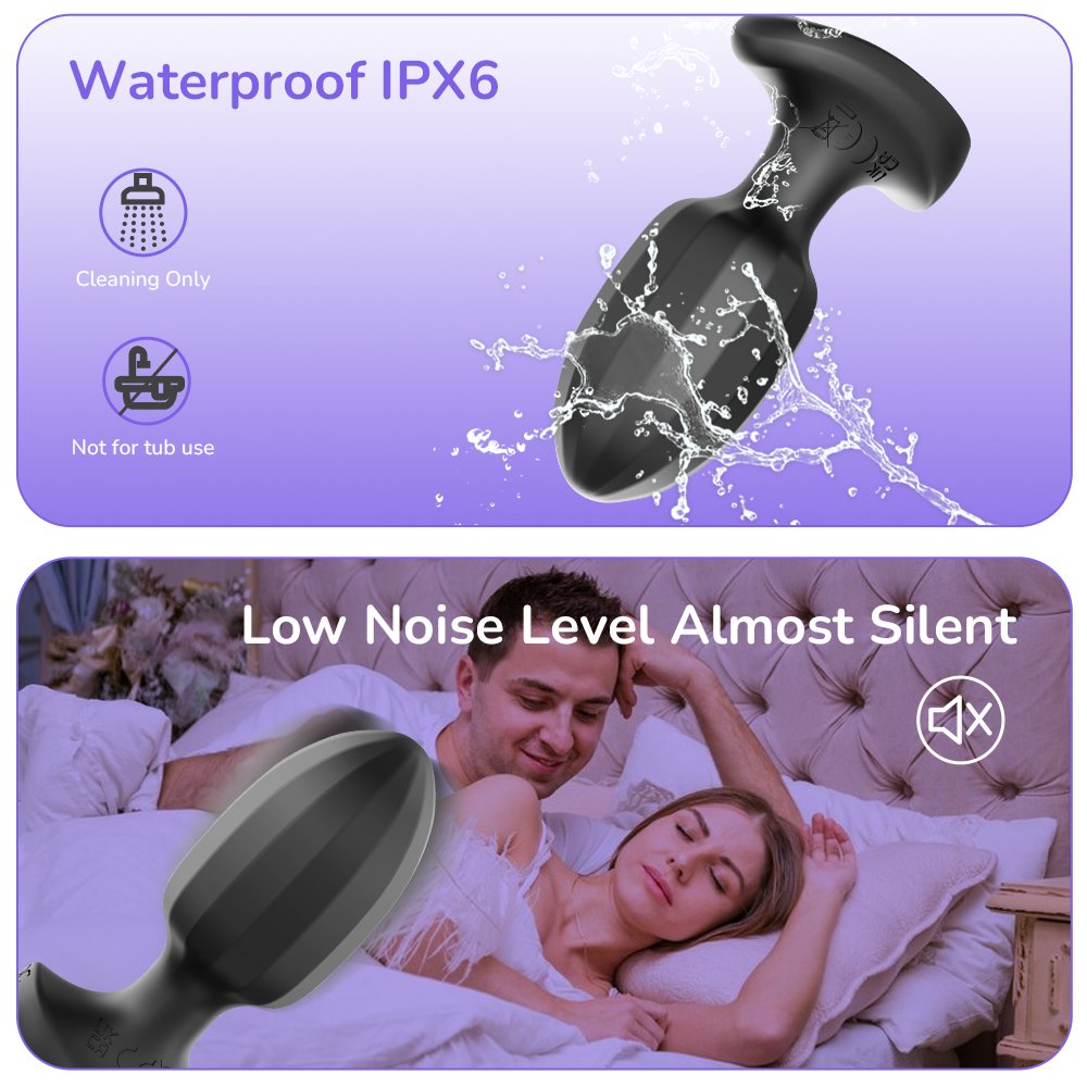 remote control electric anal plug silicone Toy anal butt plug vibrator for women and male