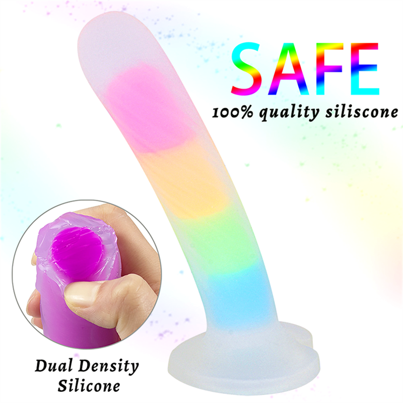 MOGlovers Luminous Inner Core Alien Saxy Toys Men Colorful Dildo With Suction Cup