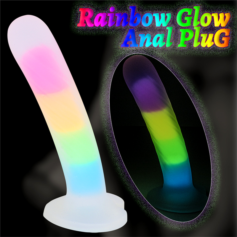 MOGlovers Luminous Inner Core Alien Saxy Toys Men Colorful Dildo With Suction Cup