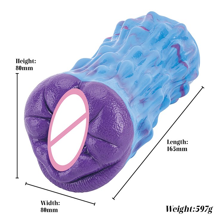 Male Masturbators Dual Channel Realistic Animal Silicone Masturbation Cup Vaginal Anal Sex Pocket Pussy Toys For Adult