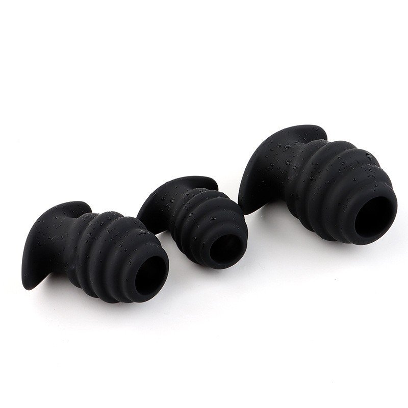 Hot Selling Silicone Butt Plug Hollow Anal Vaginal Speculum Dilator BDSM Enema Sex Toys for Couples Men