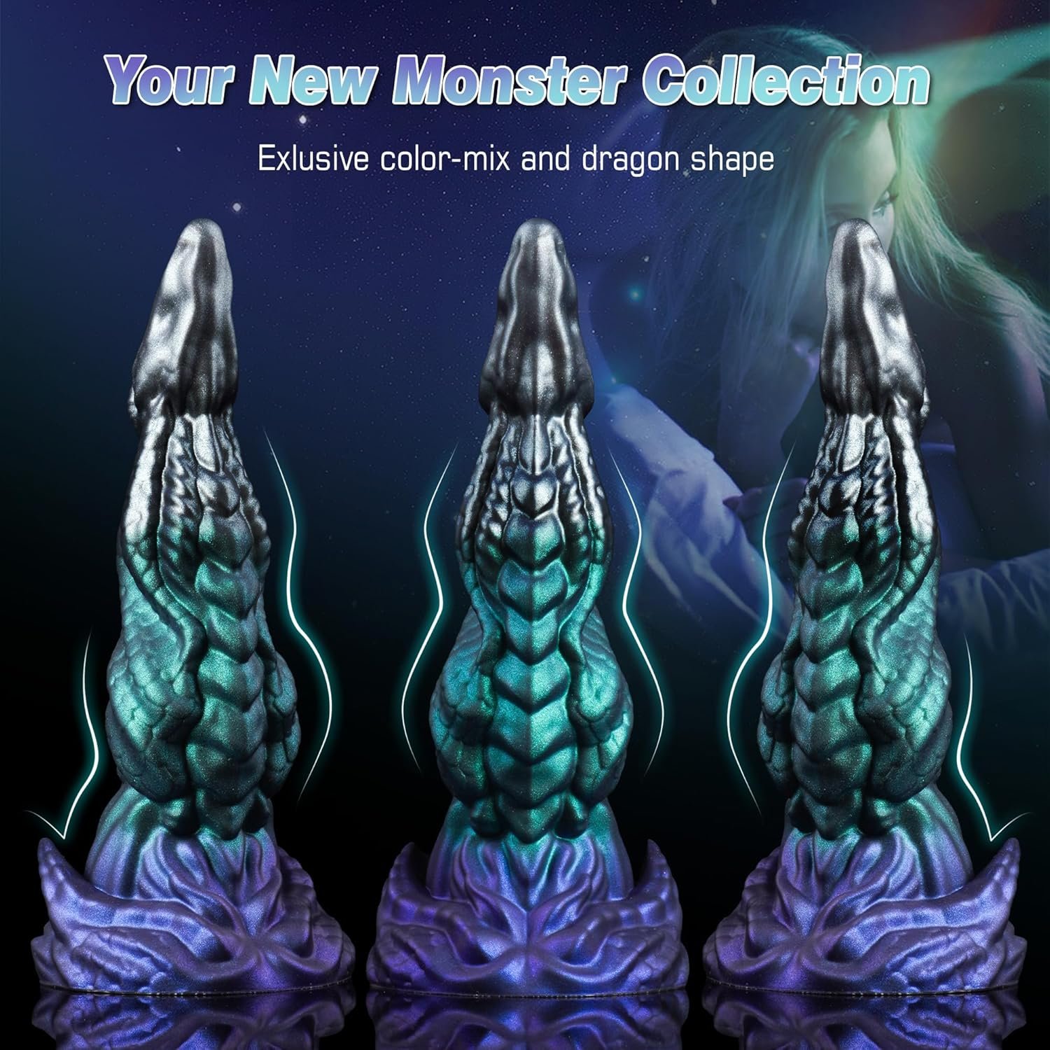 2024 New Silicone Monster Dildo Dragon Knot Tentacle Fantasy Dildo with Suction Cup Alien Animal Dildo for Women Men Gay Couple