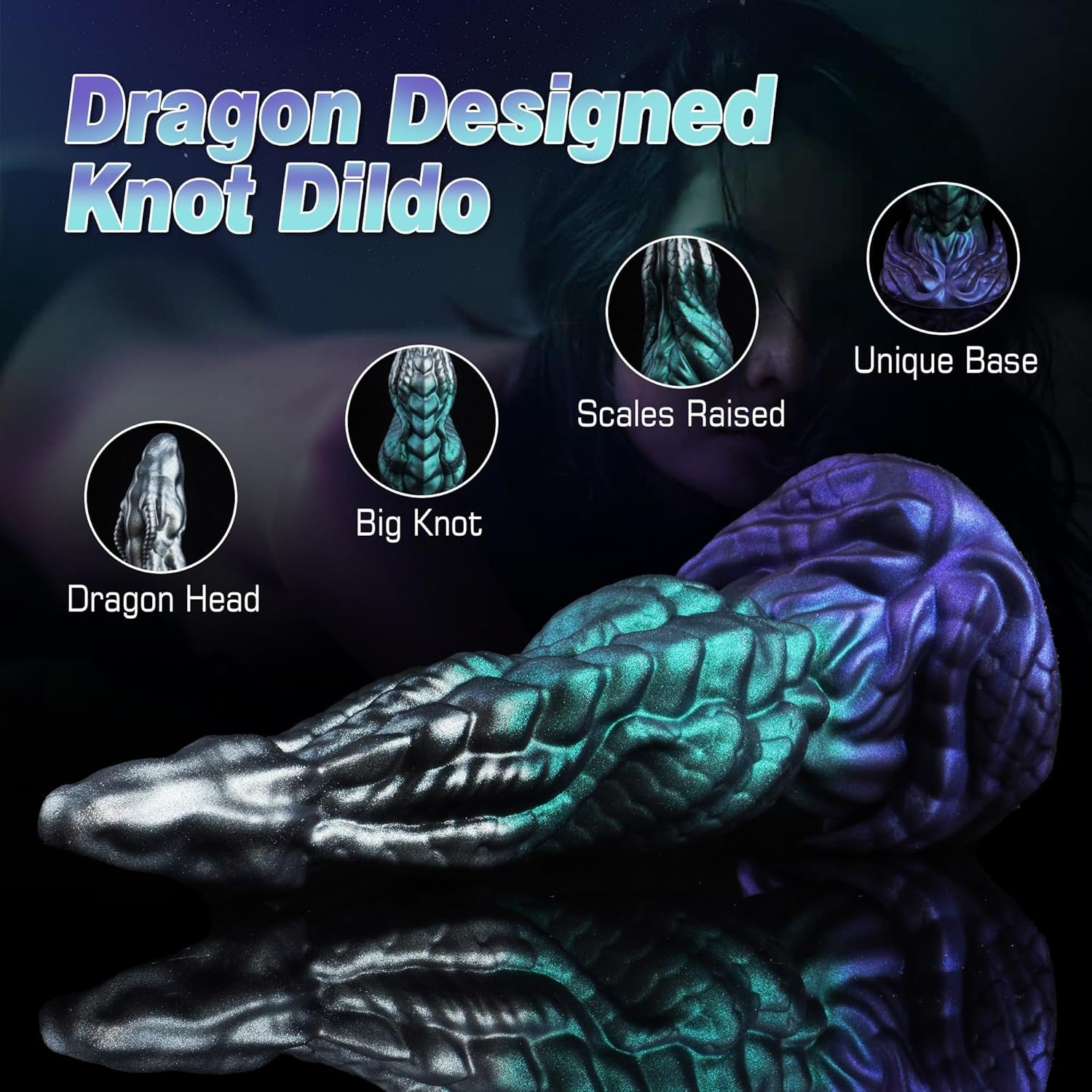 2024 New Silicone Monster Dildo Dragon Knot Tentacle Fantasy Dildo with Suction Cup Alien Animal Dildo for Women Men Gay Couple