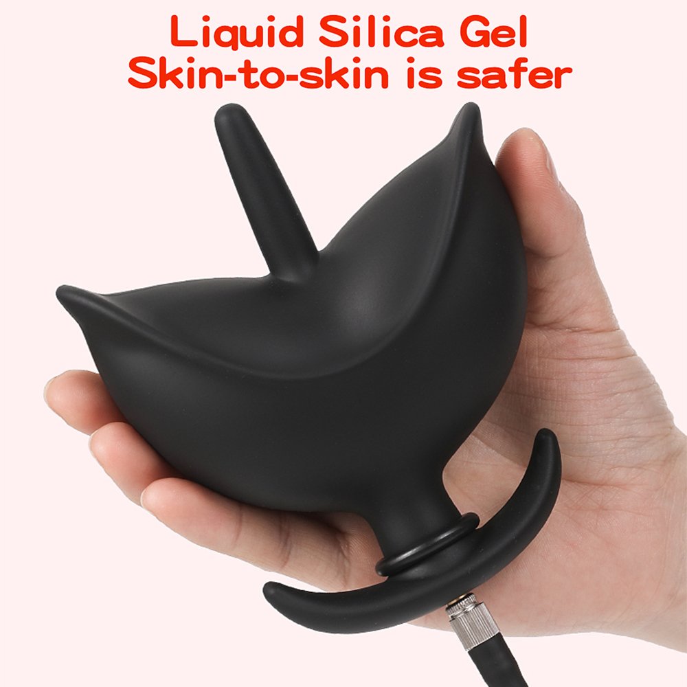 Flower Bud Inflated Anal Plug Separate Pump Expandable Big Butt Plug Prostate Massager Anus Dilator Anal Sex Toys for Men