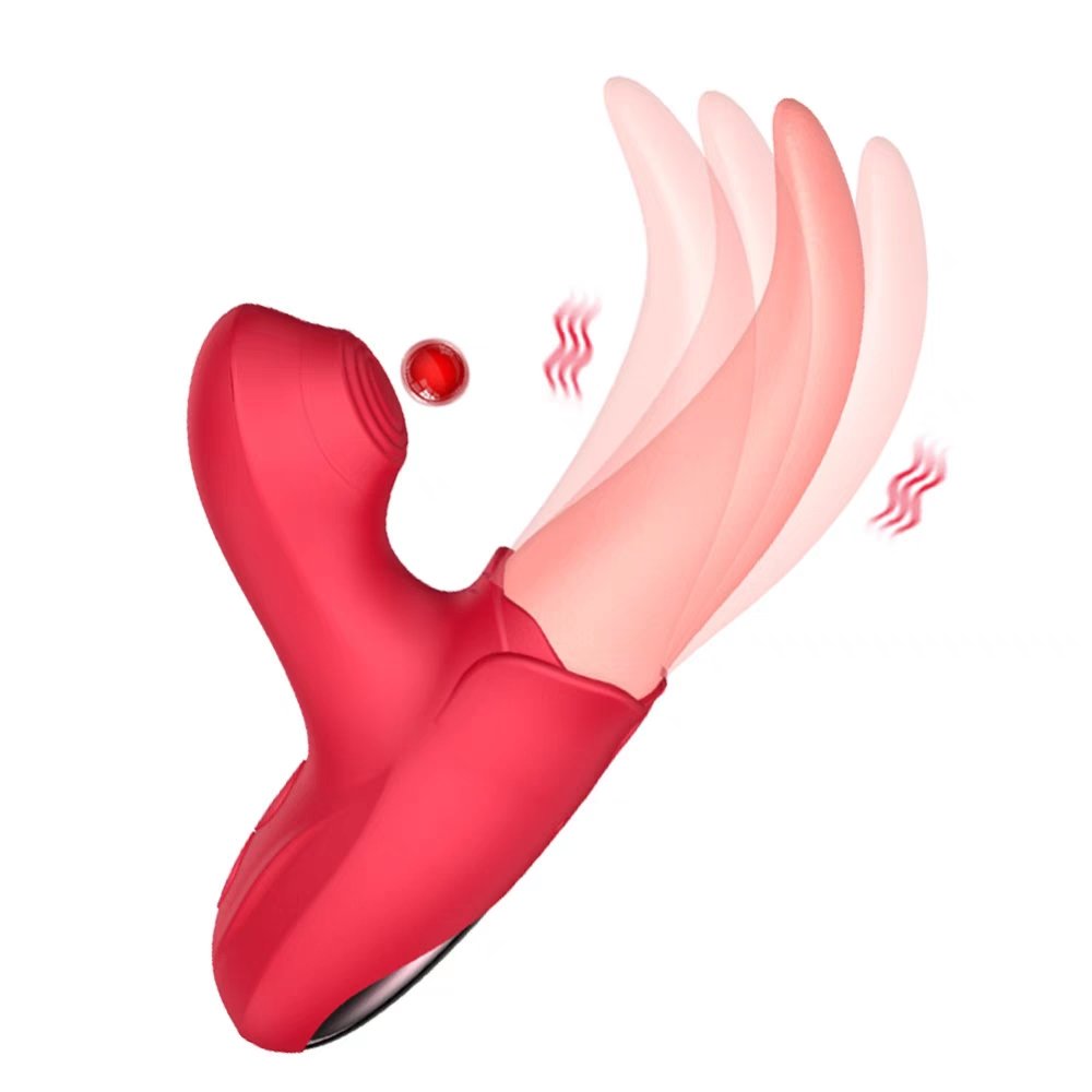 Tongue Rose Sex Toy Clitoral Stimulator Nipple Breast Vaginal Anal Patting Vibrator Suck lick Women Stimulator Massager