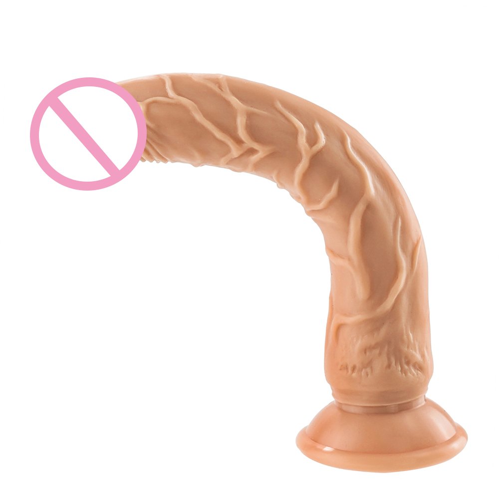 Artificial Penis Anal Male Realistic Dildo Soft Silicone Rubber Sex Toys For Women Strong Suction Cup Hands-Free
