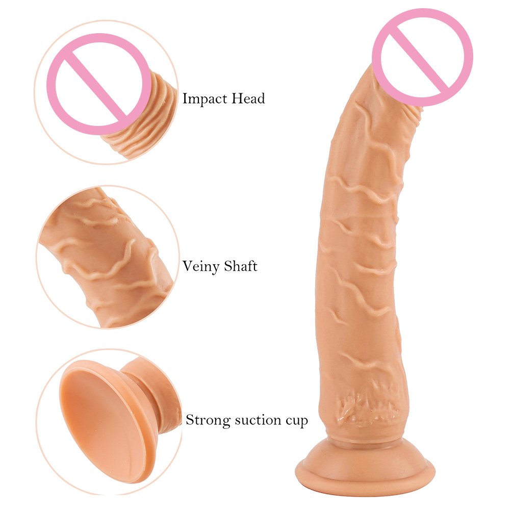Artificial Penis Anal Male Realistic Dildo Soft Silicone Rubber Sex Toys For Women Strong Suction Cup Hands-Free