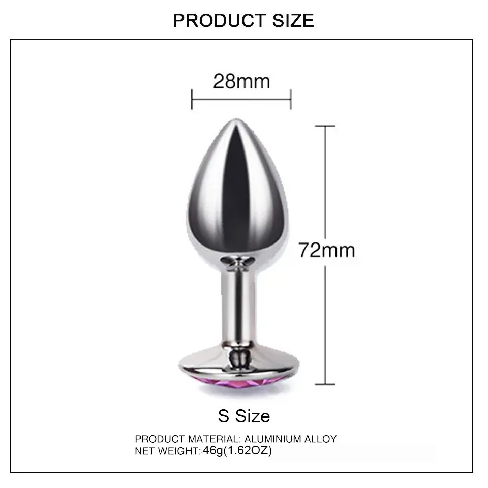 Hot Sale One Carton of Aluminium Alloy Metal Anal Butt Plug Sex Toys Jewel Anal Toys for Women Premium Quality