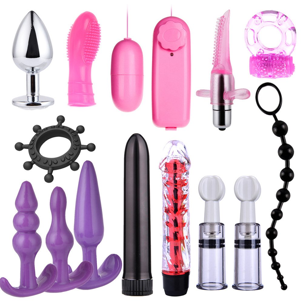 47 PCS BDSM Set Kits Bondage Gear Handcuffs Nipple Clamps Whip Spanking Anal Plug Adults SM Sex Toys for Women Men