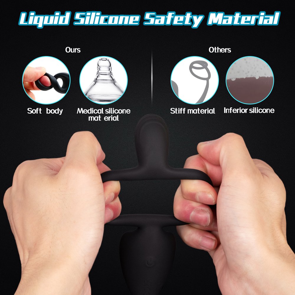 3 in 1 App control Vibrating Cock Ring Anal Butt Plug Vibrator Prostate Massager With Remote 3 Motors Sex Toys For Men
