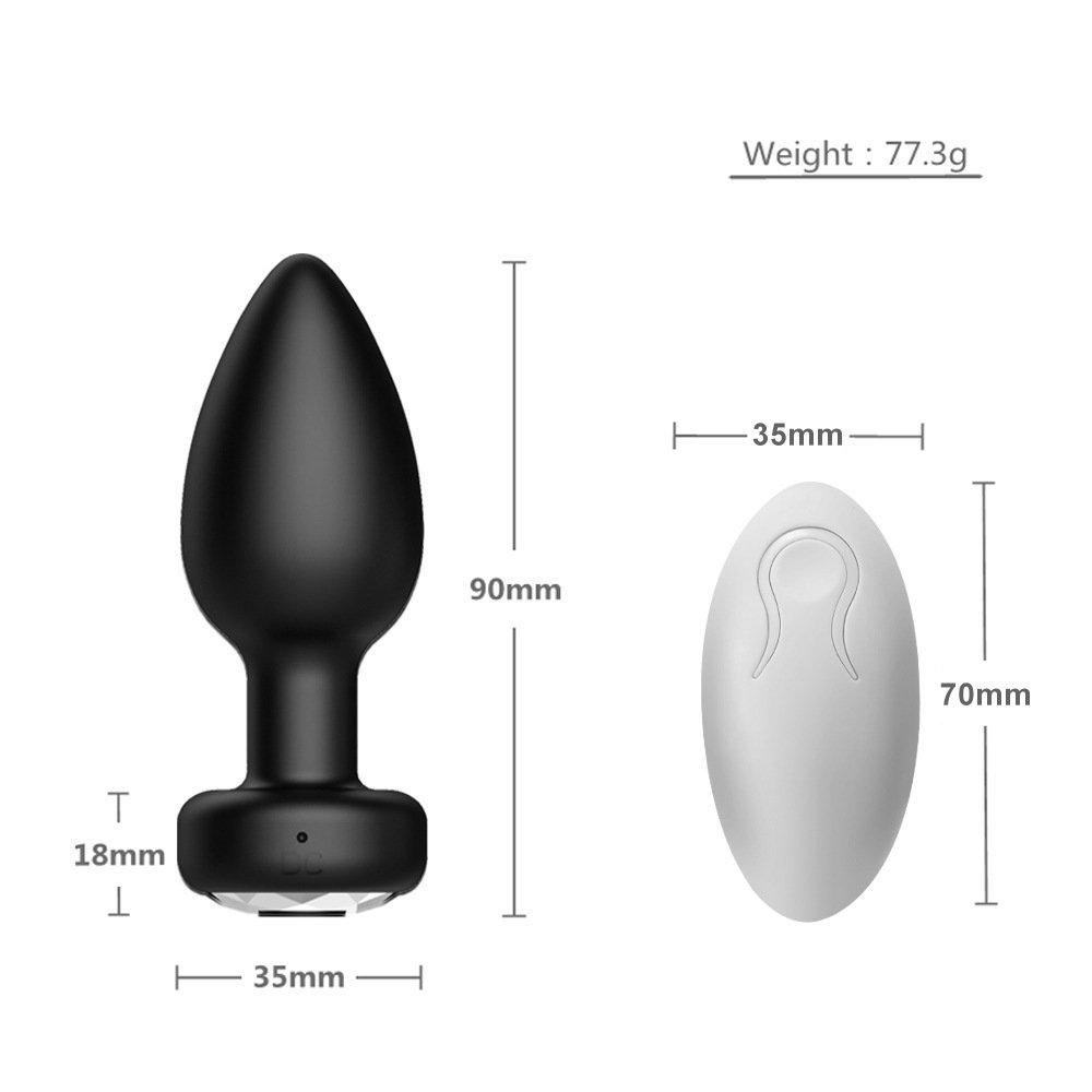 Wholesale Silicone Toy Butt Plug Training Kit Remote Control 10 Frequency Vibration Vibrating Plug Prostate Massager