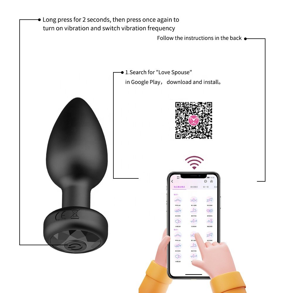 Usb Rechargeable Wireless Remote Prostate Massager Adult Sex Toys Red Rose 10 Vibration Modes Butt Plugs Anal Vibrator