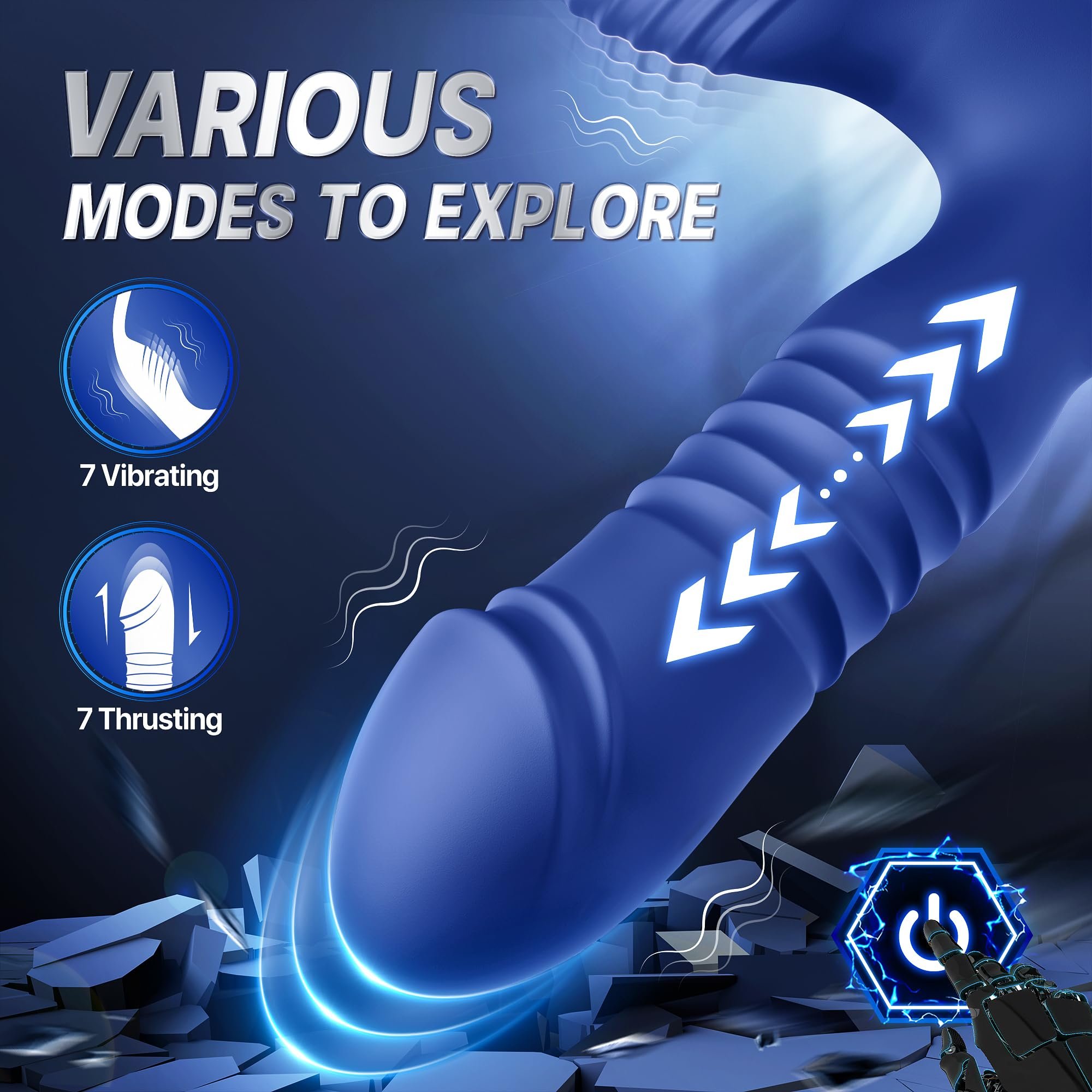 App Remote Control Thrusting Dildo Vibrator Silicone Anal Plug Prostate Massage Cock Ring Vibrating Butt Plug For Men Male