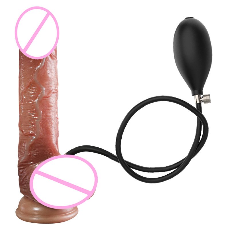 Adjustable Silicone Butt Plug Anal Dilator Inflatable Dildo Sex Toy for Men Women Lesbians and Beginners