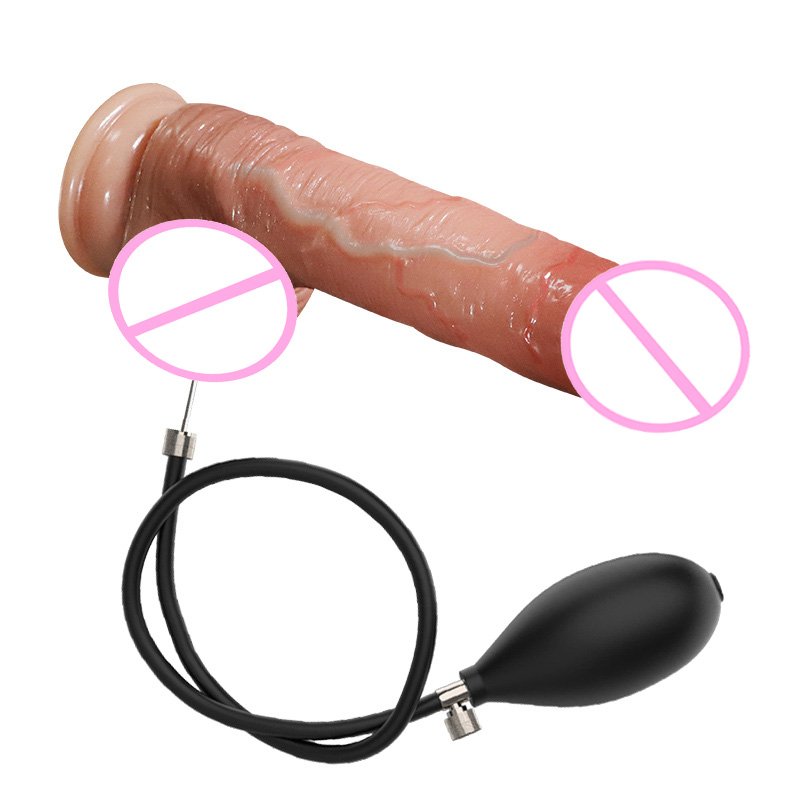 Adjustable Silicone Butt Plug Anal Dilator Inflatable Dildo Sex Toy for Men Women Lesbians and Beginners