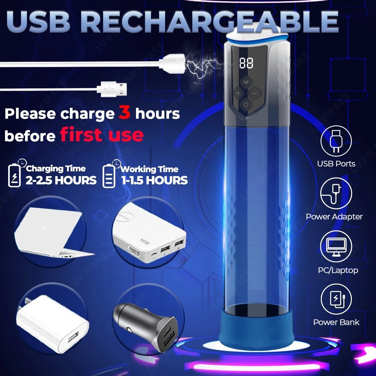 AIZHILIAN Sex toy factory manufacturing electric vacuum negative pressure penis trainer men's hydrotherapy workout equipment