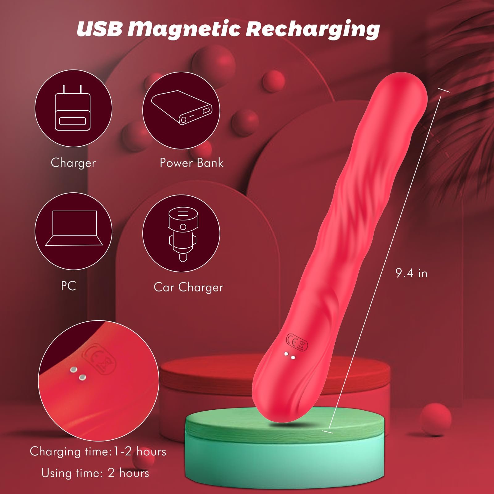 Female Masturbation Clit Nipple Vaginal Stimulation Massager Silicone Flexible Peristaltic Thrusting G Spot Vibrator For Women