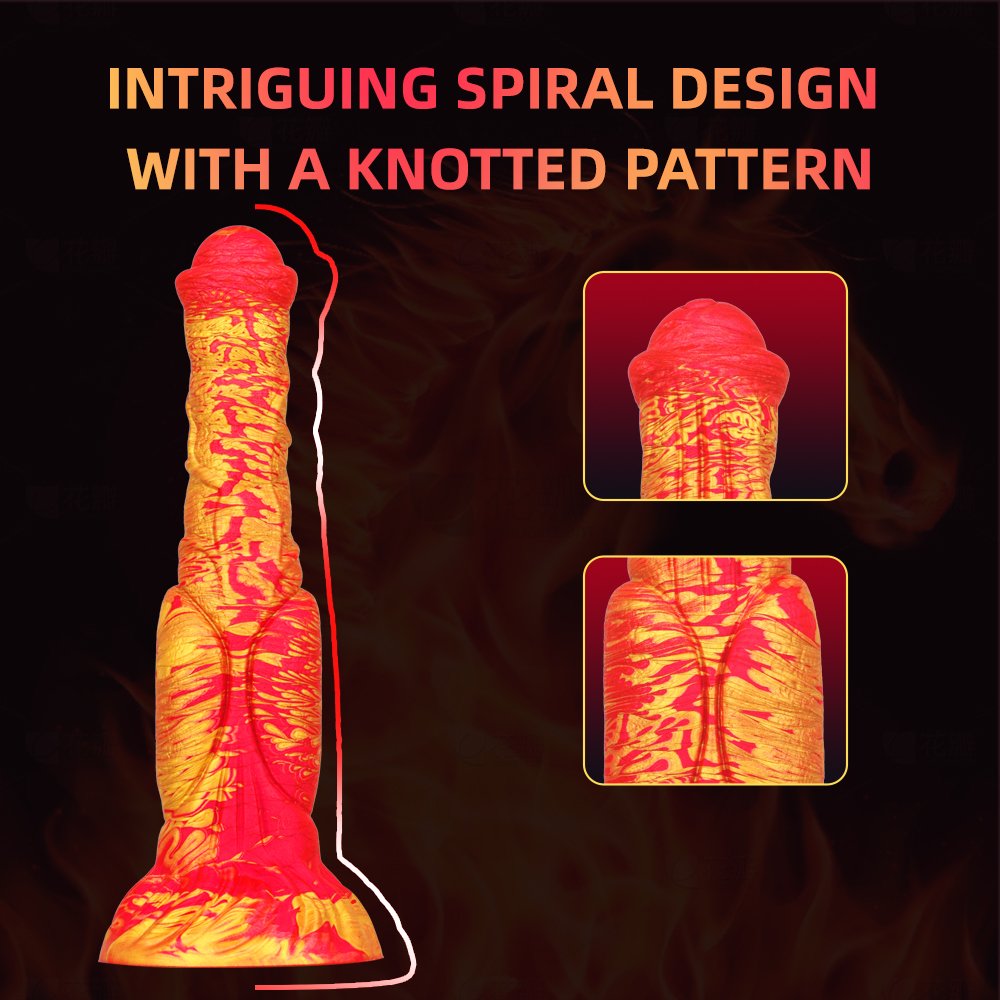Colorful Horse-Design Strap-On Dildo Fantasy Adult Sex Toy for Men Women Long Silicone Anal Plug with Liquid Silicone Material