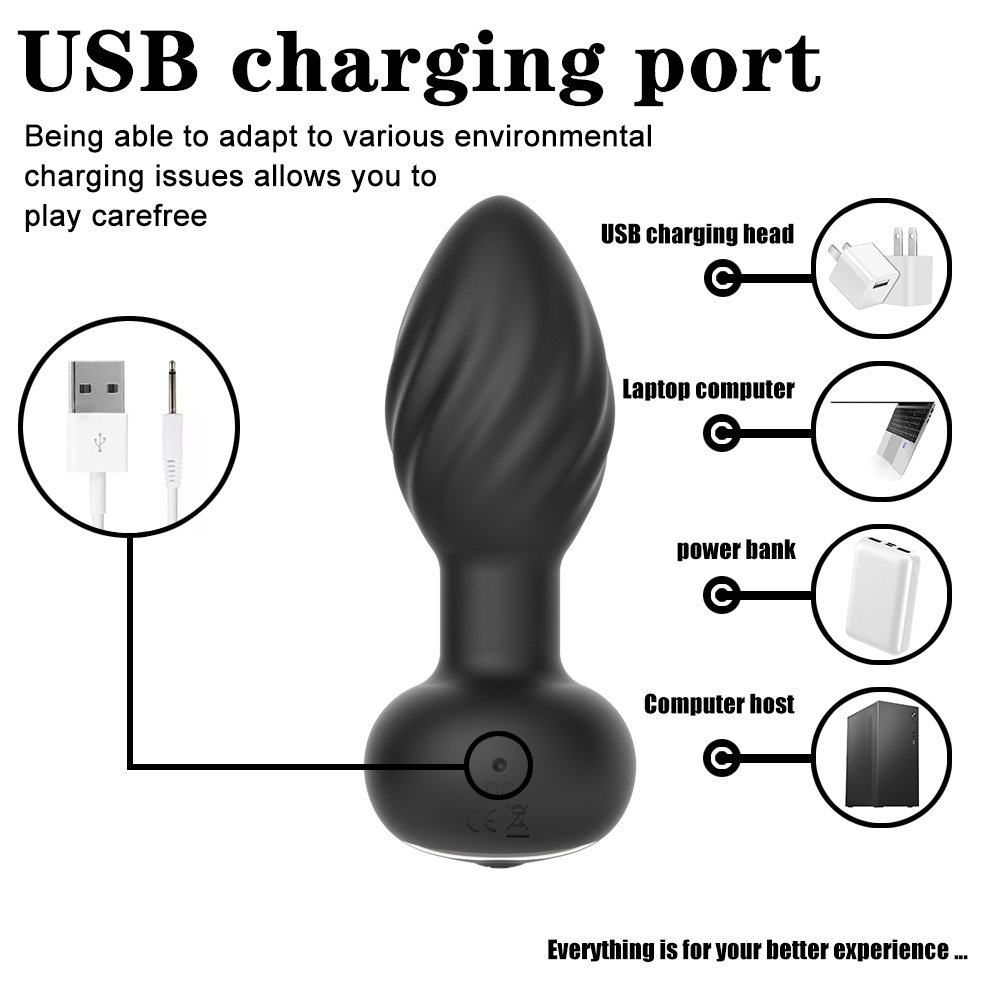 Medical grade silicone flexible docking plug sex toy anal plug fantasy charging anal tool