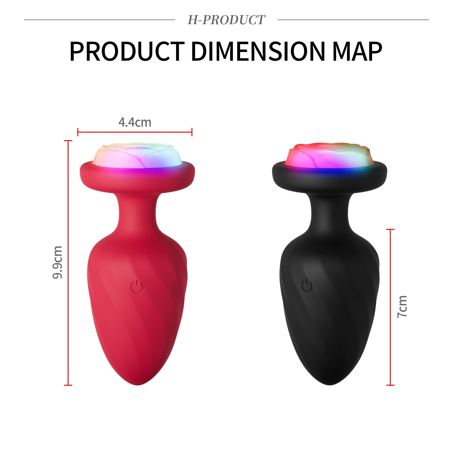 Girls Power Color Changing Rose Vibrator Anal Plug Remote Control Vibrating BDSM Anal Toy Enlarge Anal Dildo Sex Toy