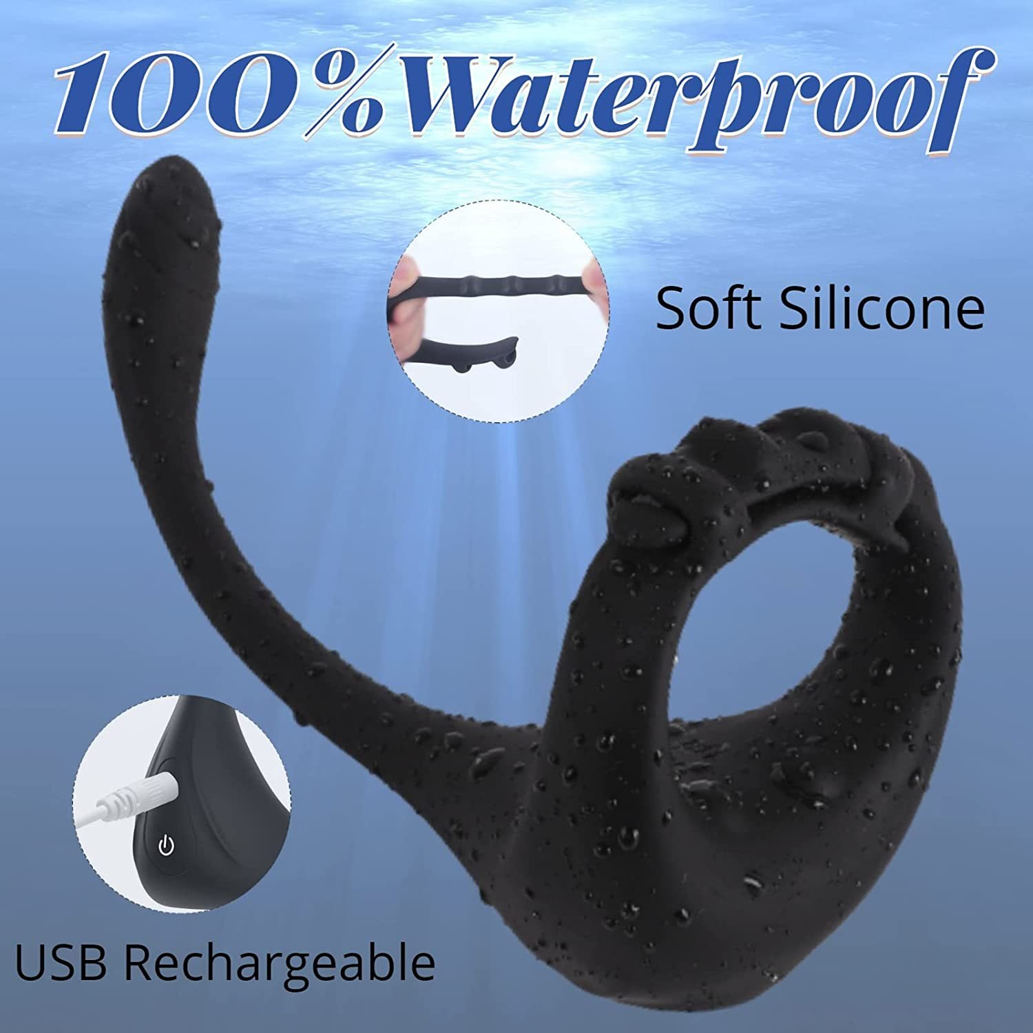 Amazon explosive lock ring massage products men's lock ring rear court vibrator wireless remote control rear court anal plug