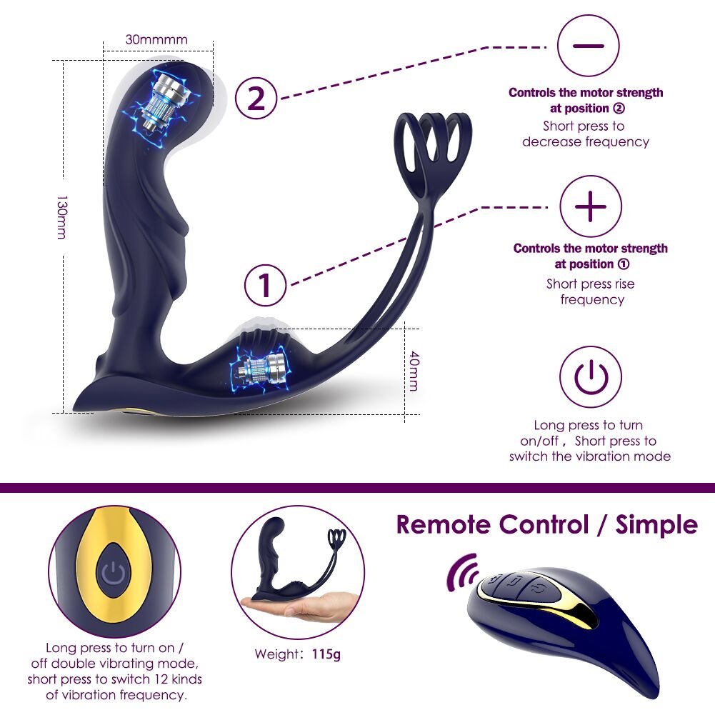 Men's Prostate Treatment Device Sex Toy Anal Plug Effective Prostate Massager
