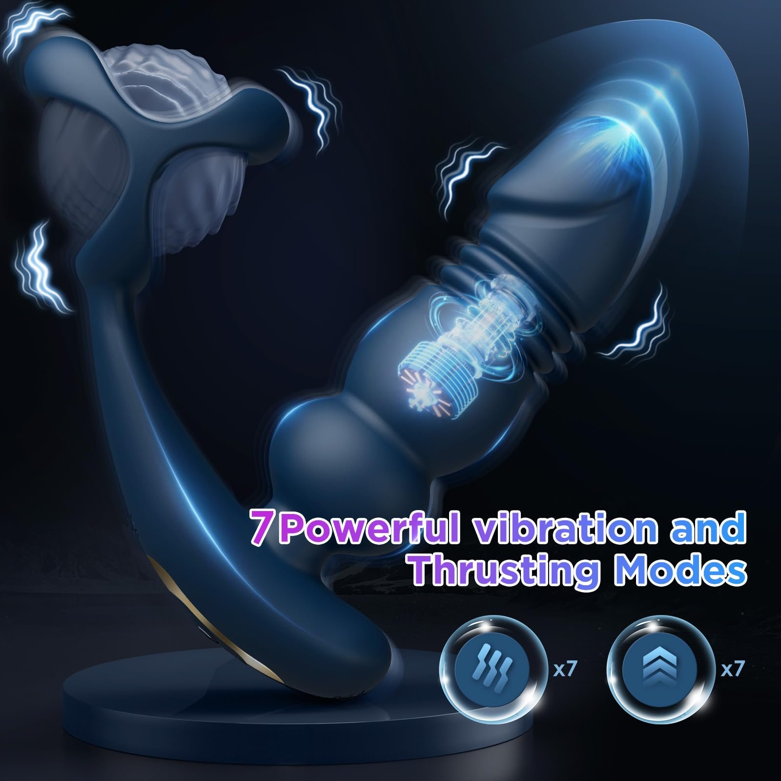 Wireless Remote Control G-Spot Thrusting Anal Plug Vibrator Male Prostate Massager Butt Plug Masturbating For Men Adult Sex Toys